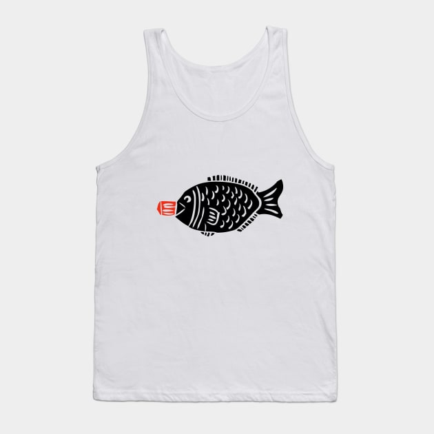 Fish Soy Sauce Bottle Tank Top by louweasely